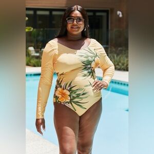 Marina West Swim Cool Down Longsleeve One-Piece Swimsuit